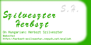 szilveszter herbszt business card